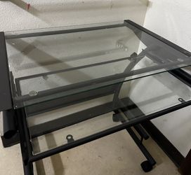 Computer Glass Spacious Desk