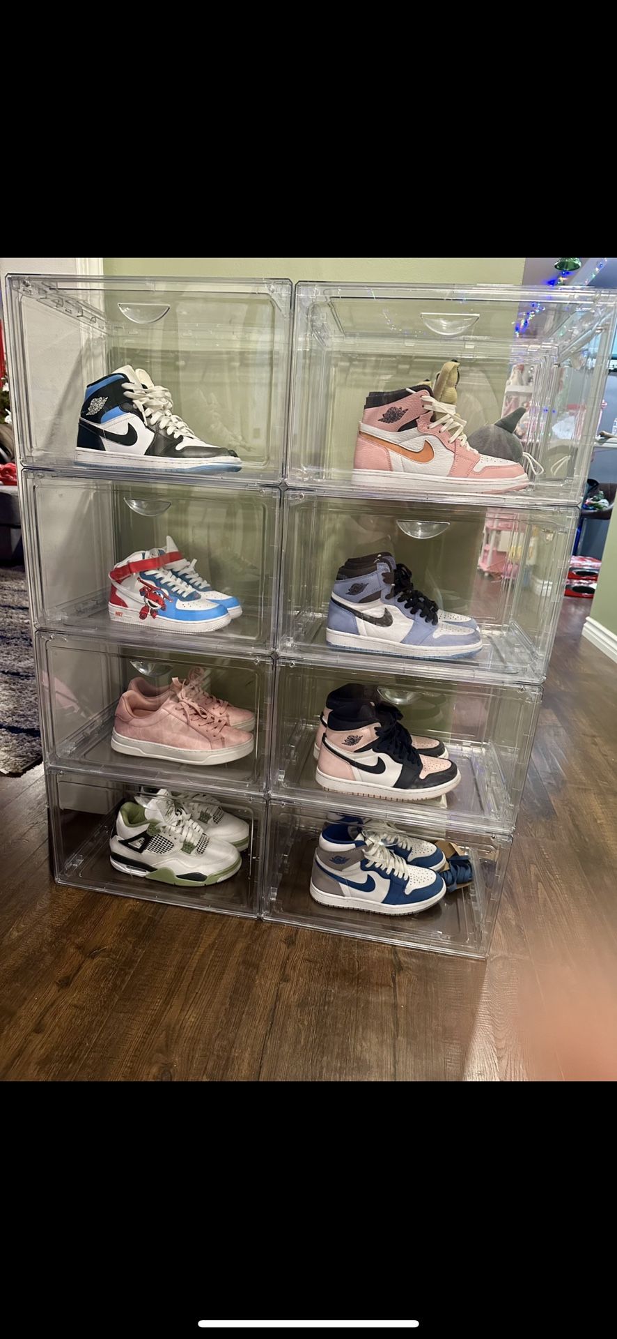 Acrylic shoe boxes