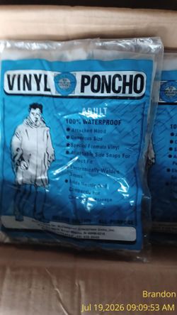 Vinyl ponchos