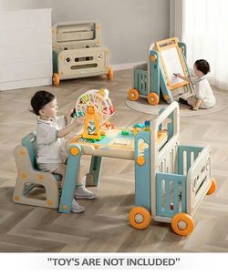 ​[Brand New] Toddler Multi-Purpose Activity Desk & Storage Cart with Chair - $60