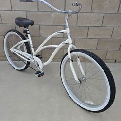26" Women's "Pearl White" Beach Cruiser
