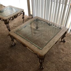 Three Piece coffee Tables - Glass Top