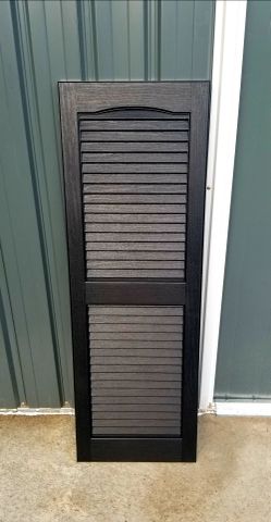 Black vinyl shutters