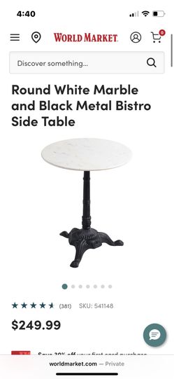 Real Marble/Metal bistro table