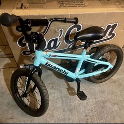 Teal Celeste youth bianchi bike 16 inch wheels