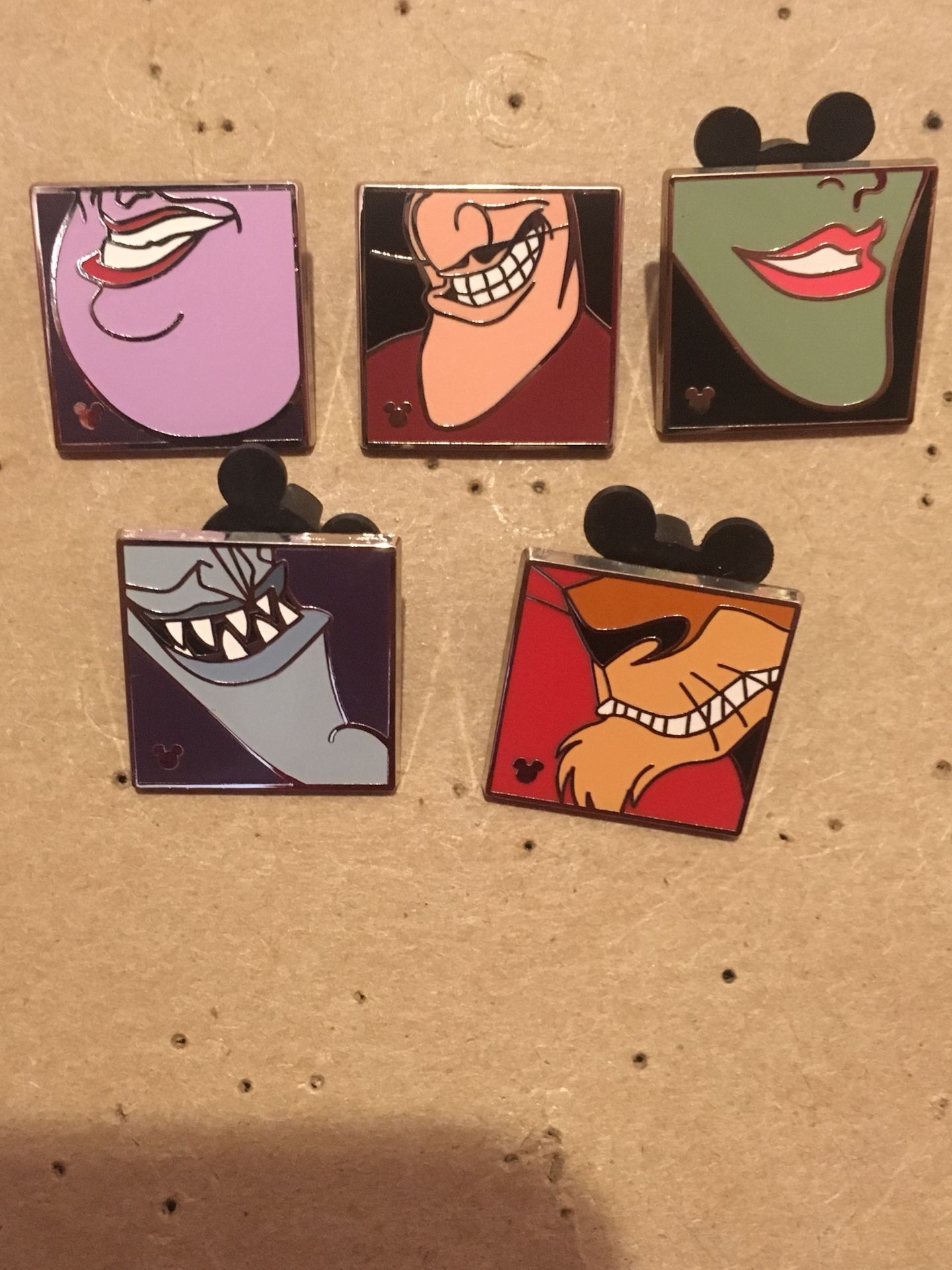 Authentic Disney pins Hidden Mickey set