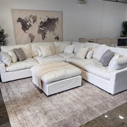 BRAND NEW! 6 Piece WHITE Cloud Modular Sectional Couch (FREE DELIVERY 🚚)