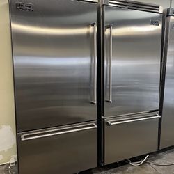 Viking 72”Wide Built In Bottom Freezer Set In Stainless Steel 
