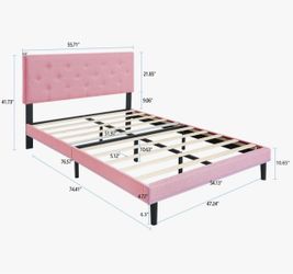Pink queen bed frame