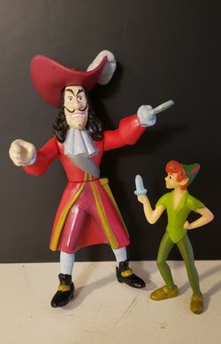 Caption Cook And Peter Pan Action Figures