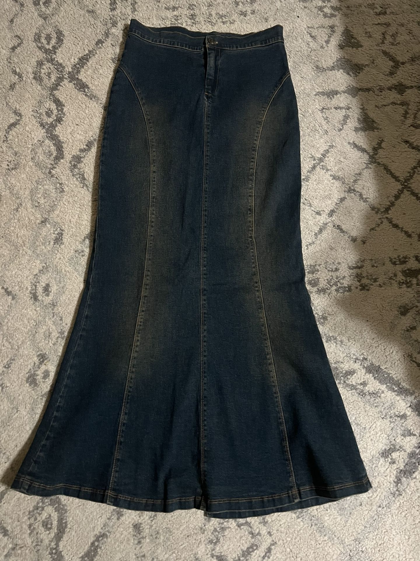 Mermaid Style Jean Skirt Sz S