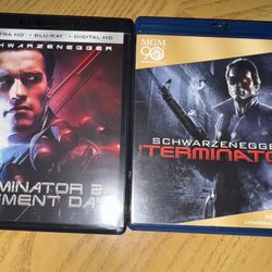 Terminator 1 Bluray & Terminator 2 4k UHD and Bluray