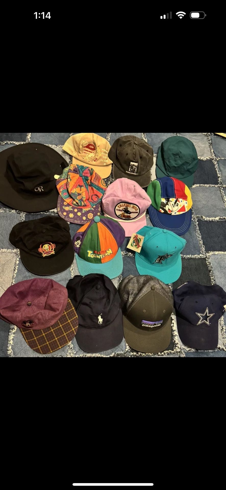 Hat Cap Strapback Fitted Baseball Cap Lot Of 14 Sports Trucker Casual Mix