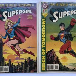 Superboy #1 & Supergirl #1 Comic Books February 1994 (Plus An Extra Futures End Superboy Comic Included)