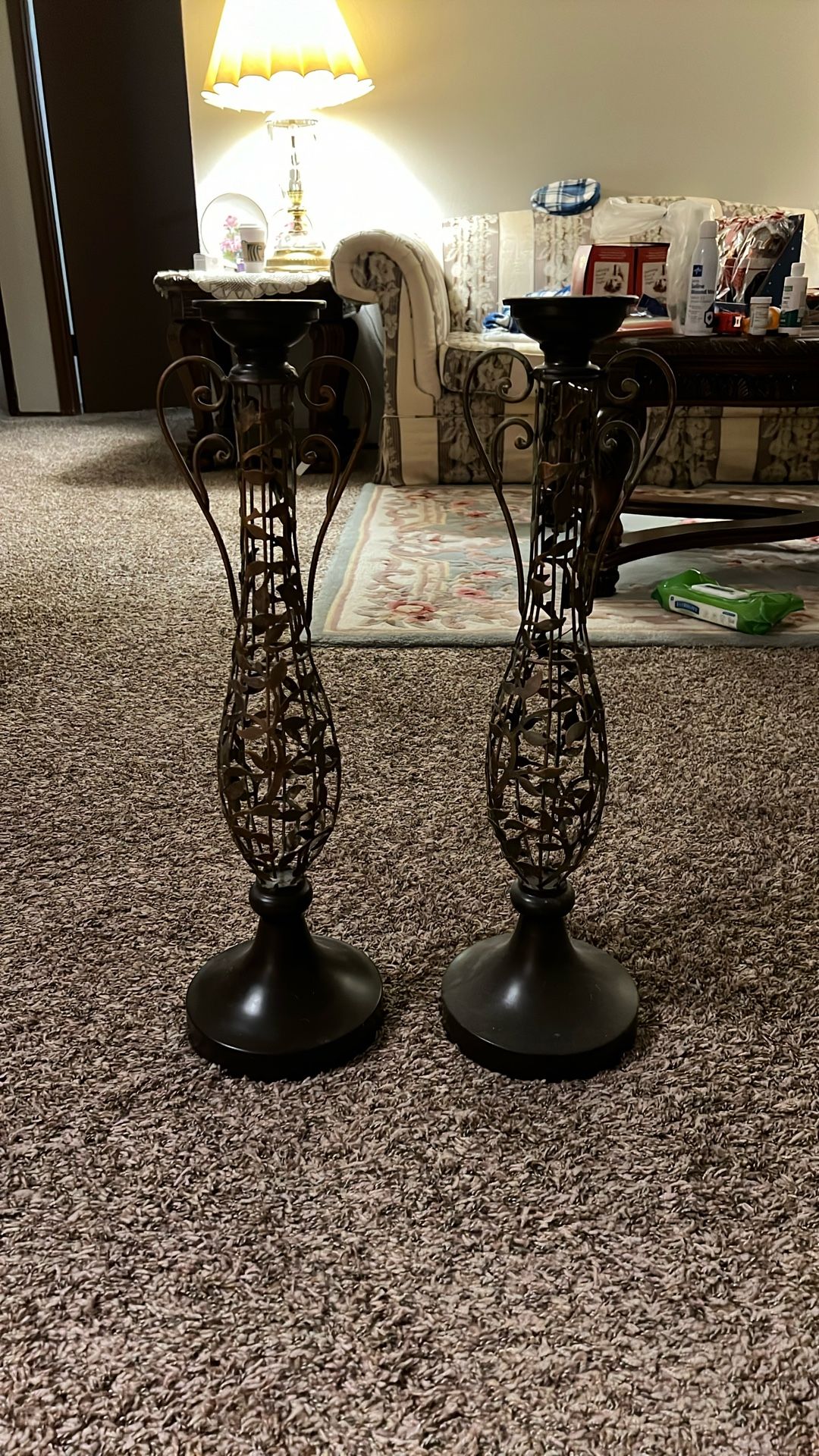 Decorative Metal Floor Candle Holder