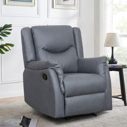 Recliner Chair Breathable Suede Fabric Manual Single Functional Sofa