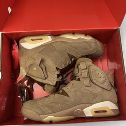 Jordan 6 Travis Scott  Khaki Sz 10.5