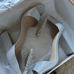 Jewel Badgley Silver Heels