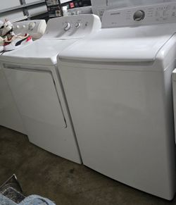 Washing machine and dryer set. 