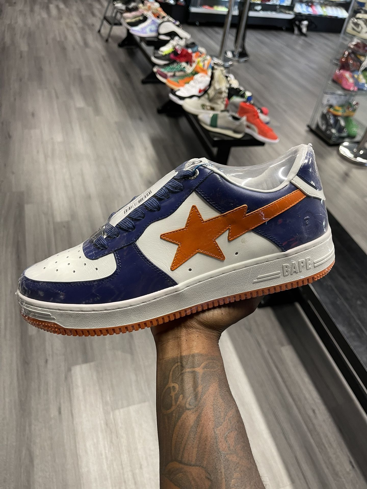 Bapesta Low “Leather Purple Orange”