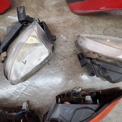 93-97 Honda Del Sol OEM Headlights, Power Mirrors, Rear Bumper, Rear Panel, Splash Guards