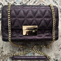 Michael Kors Damson Quilted Leather Sloan Large Chain Shoulder