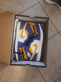 Air Jordan 1 Mid 'lakers Men's Size 10 - DQ8426-517