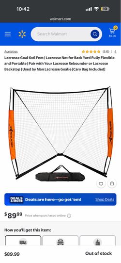 ๐ฅ Acelatigs Lacrosse Goal โ 6 x 6 FT โ Portable Practice Net