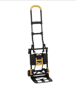 Cosco® 2-in-1 Folding Hand Truck, 300 lb Capacity, 17" x 30.5" x 33.5", Black/Yellow