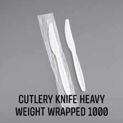 CUTLERY PLASTIC KNIFE WRAPPED