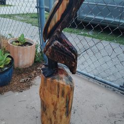 Chainsaw Art Pelican 
