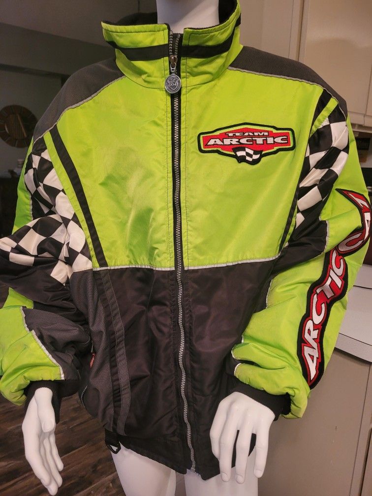 Vintage 90s Team Arctic Cat
Checkered Arcticwear Insulated Jacket Mens No Size L?