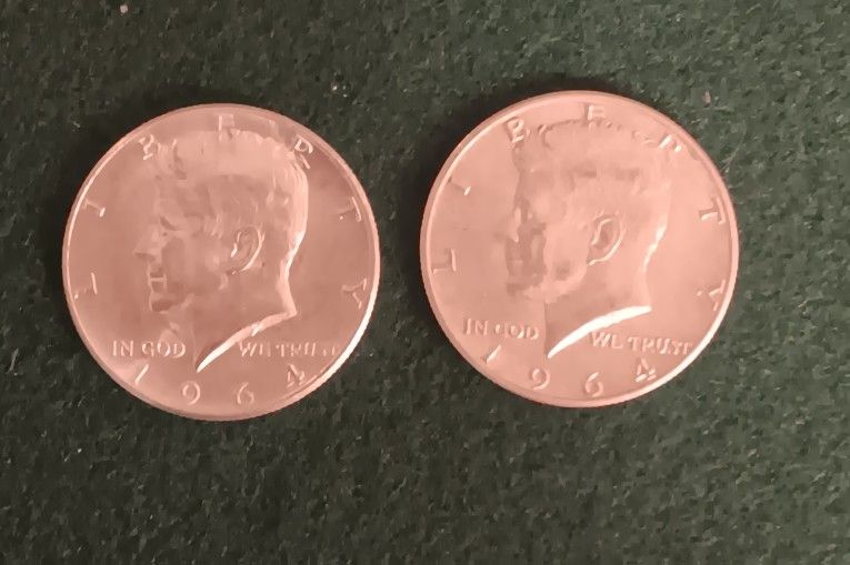 1964 P And D Kennedy Half Dollars
