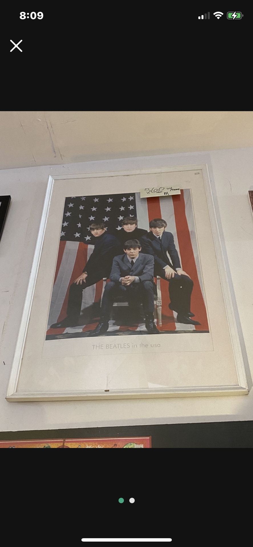 The Beatles invade USA professionally framed poster $60 fremont pickup   The frame and the cost of getting it framed cost about 200. My loss is your g