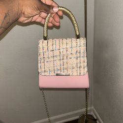 Pink Mini Plaid Purse 