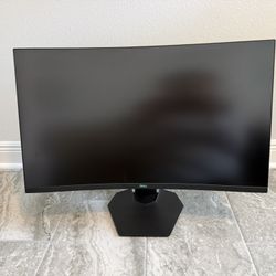 Dell - 32" LED Curved Monitor - Black