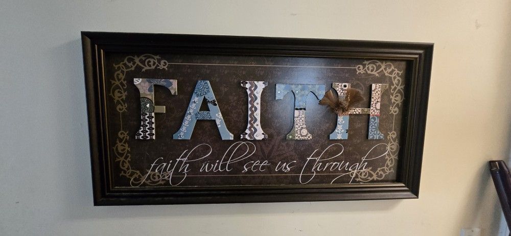 Faith Picture Art 19" Tall x 39" Wide