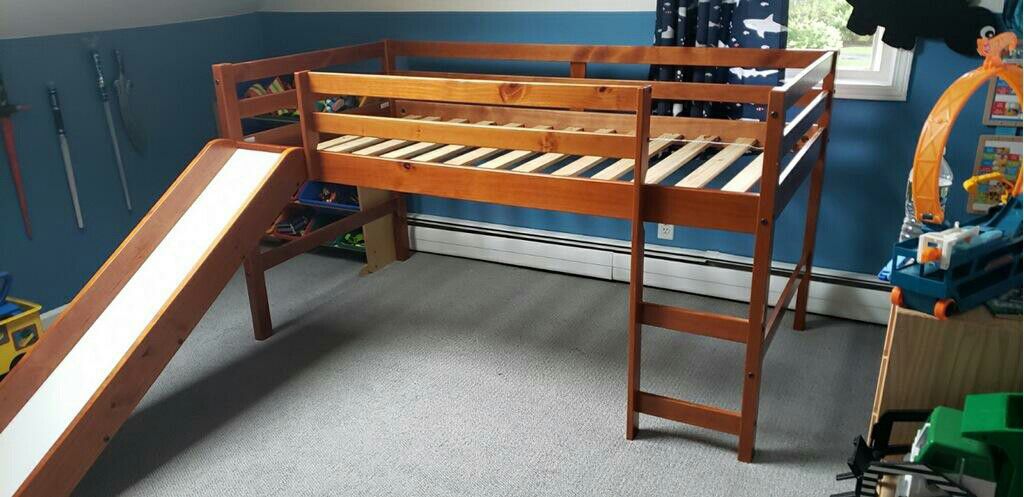 Kids Twin bed set with slide