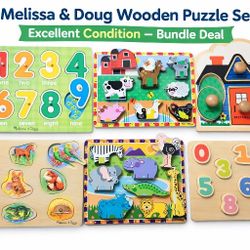 Melissa and Dough Wooden Puzzle Bundle 