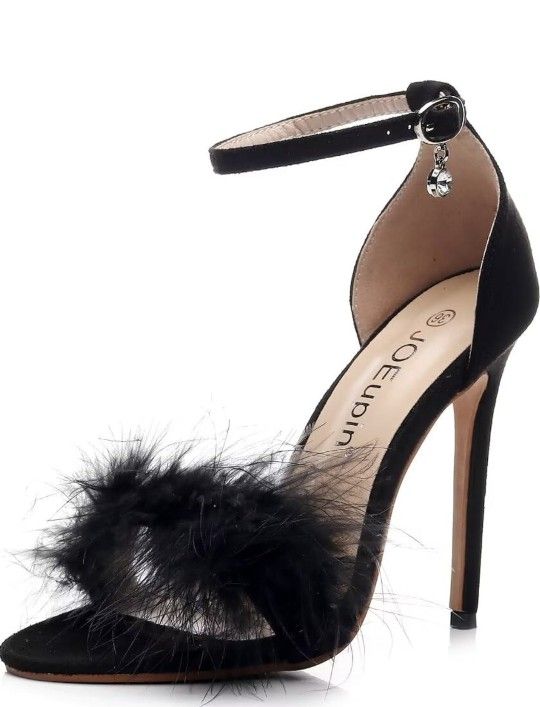 New Strappy Heels With Fur