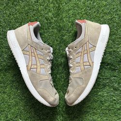 ASICS Lyte Classic Sand Cream Men's Size 13 Suede Mesh Sneakers 1203A611-200