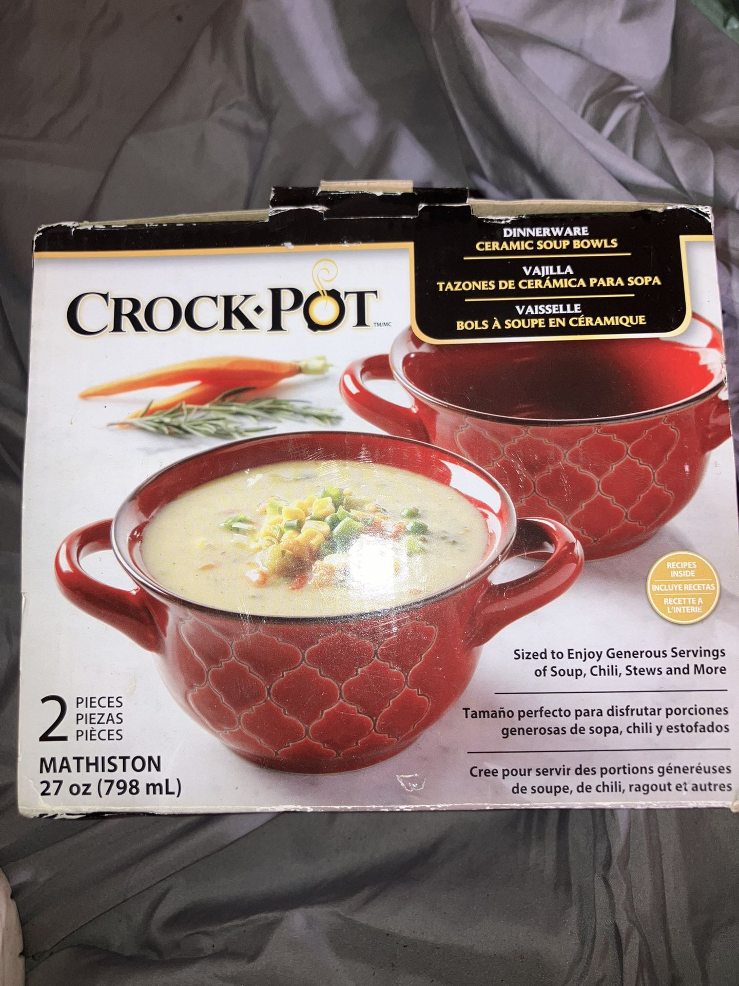 Crock-Pot Ceramic Soup Bowls