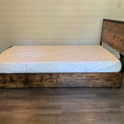 Twin Bed Two Drawers 