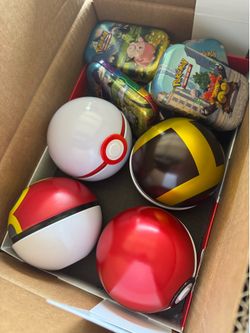 Empty Pokémon tins