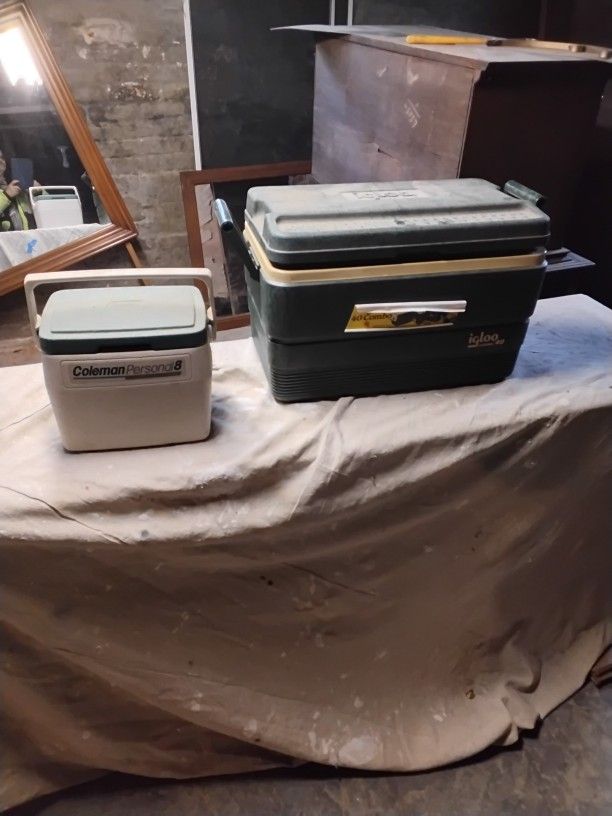 Two Coleman Coolers