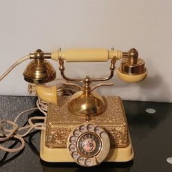 VINTAGE 1970S FRENCH ROTARY CONTINENTAL DESK TELEPHONE 