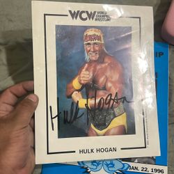 Signed Hulk hogan Piece From WCW