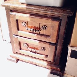 Solid and Durable - Vintage Wooden Small Dresser/Nightstand