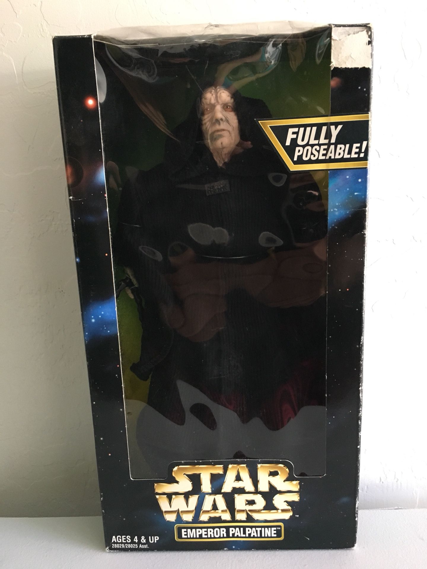 ($1) 12 inch Star Wars Emperor Palpatine Figure/ Doll/Toy Action Collection ©️1998 Hasbro Kenner.