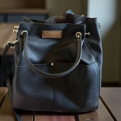 Nautica Satchel Medium Size Black Shoulder Crossbody Handbag Purse 